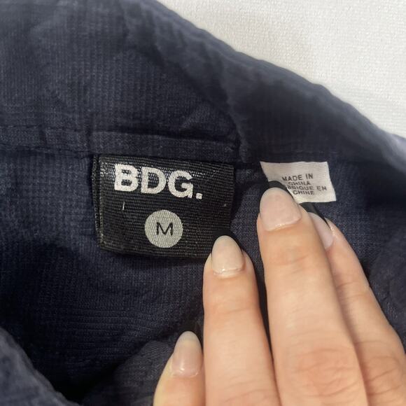 BDG UO Medium Navy Blue 100% Cotton Zip Up Lightweight Jacket - Picture 4 of 12